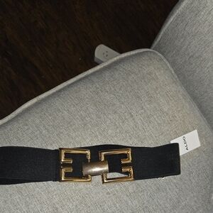 Aldo Black Belt with Gold Buckle